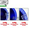 3/4PLY 76mm Length Silicone Hose Straight General Coolant Intercooler Pipe ID 48mm 51mm 55mm 57mm 60mm 63mm 65mm Black