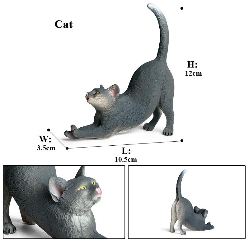 Oenux Cat Model Siamese Devon Rex Sphynx Ragdoll Persian Action Figure Cat Kitty Bobtails Figurine Cute Decoration Kids Toy Gift