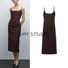 Spring New Women's Clothing American Style Casual Silm Comfortable Cotton Camisole Long Dress 6652583