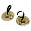 2 Pieces Finger Cymbals Copper Mini Crash Percussion Musical Toy with Rope for Kids Suitable