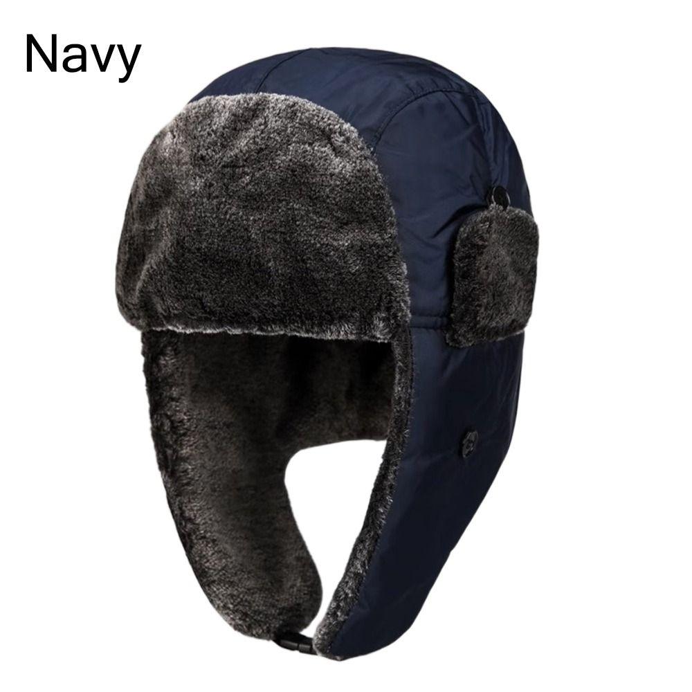 Защита ушей Зимняя кепка-бомбер Ветрозащитная теплая снежная кепка Мужская зимняя ушанка для спорта на открытом воздухе