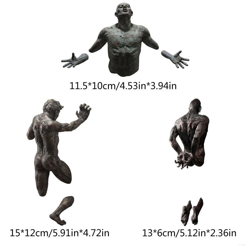 62KD Сквозная настенная фигурная скульптура из смолы, абстрактная, с гальваническим покрытием, ремесла, декор для дома, отеля, гостиной, настенное украшение