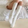 New JK Knee High Socks Thin Long Stacked Socks Women's High Solid Colour Patchwork Sock Japanese High Elasticity Stockings