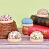 1pc Wood Bottom Base Needle Pin Cushion Holder PP Cotton Needle Insert Sewing Stitch Needlework DIY Craft Set Brand New