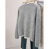 Women's Lamb Wool Blend V-Neck Patchwork Knit Sweater