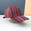 Новая бейсболка из ткани в полоску-решетку, повседневная летняя солнцезащитная кепка