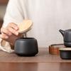 Black Pottery Tea Can Sealed Storage Tea Can Pu'er Black Tea Storage Tank Moisture-proof Portable Coarse Pottery Small Tea Can