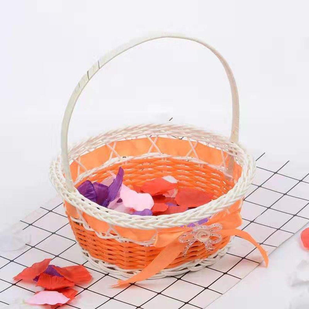 Большой контейнер для хранения фруктов Ручная работа Бамбуковая корзина для цветов Новая корзина для хранения