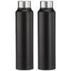 Stainless Steel Water Bottle (Pack of 2) | BIS-Approved | 900ml (Matte Black)