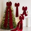 Large Red Bow Tree Topper, Christmas Bow for Tree, Hotel and Mall Decoration