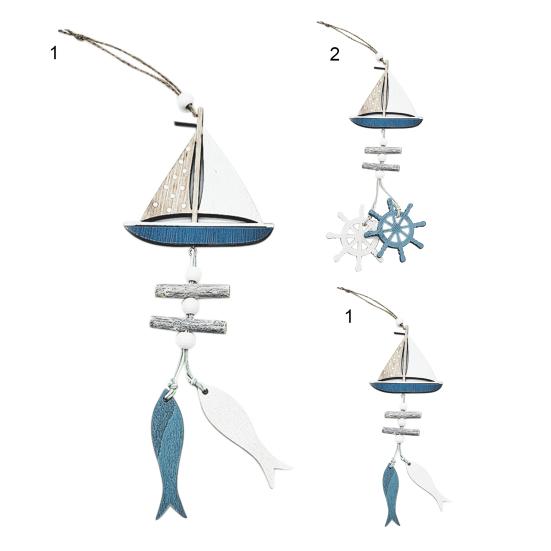 DIY Cartoon High Quality Decorative Ocean Small Fish Craft Boat Pendant Hanging Ornament Ocean Pendant Decoration