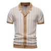 Summer New Men's Short Sleeve Knit POLO Shirt