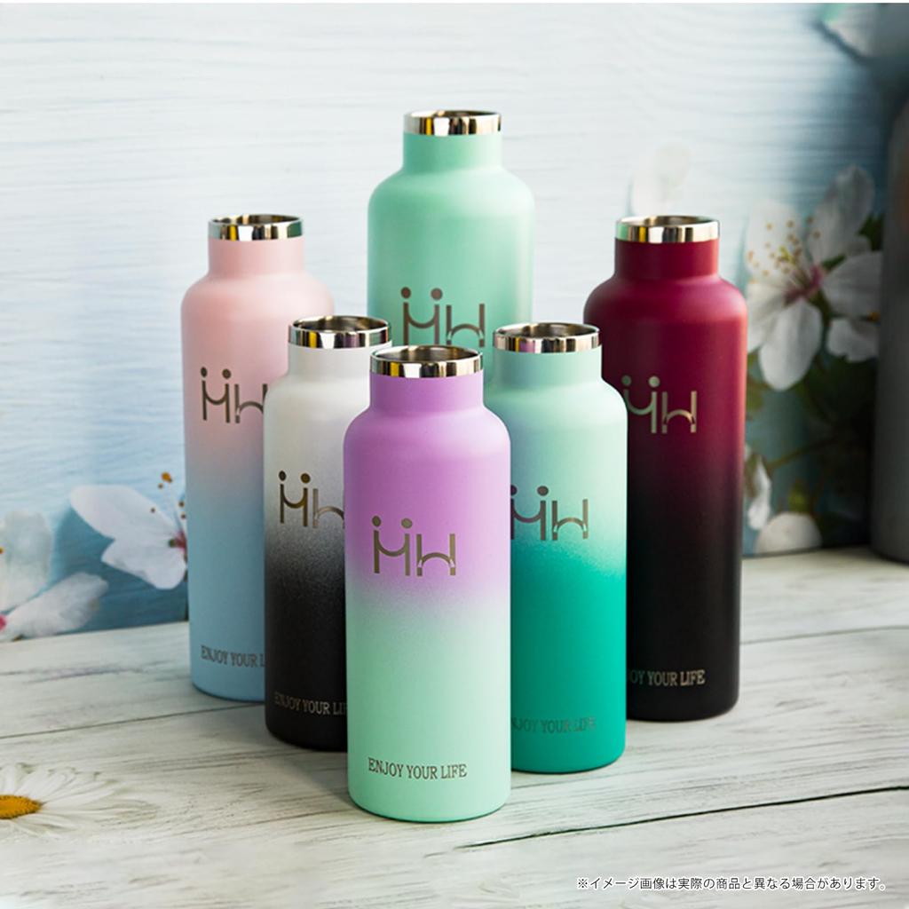 Кружка BOONSHAK для воды Два типа крышек из нержавеющей стали Вакуумная двойная с легким протеканием Прямой открытый зеленый Бутылка, 500 мл, Бутылка, Термос, в комплекте, Сталь,