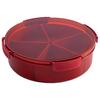 Round Plastic Divided Serving Tray with Lid 4/5 Individual Dishes Food Storage Containers Snack Fruit Veggie Candies Serving Platter Home Supplies