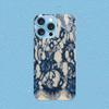 Elegant Blue Lace Print phone case for iphone 17 case for iphone 17 pro max cover Glass for iPhone 17 16 15 14 13 12pm Pro Plus