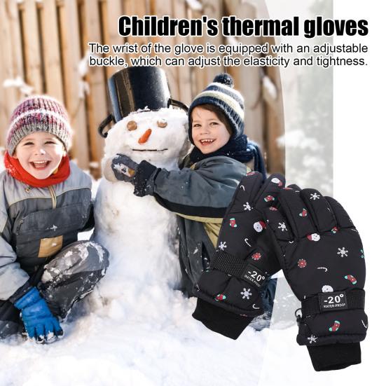 Kids Winter Gloves Warm Thermal Ski Gloves Windproof Snow Mitten for Cold Weather Snowboarding