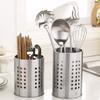 Stainless Steel Cutlery Holder Chopstick Storage Holder Drainer Spoon Fork Chopsticks Storage Basket Kitchen Organizer Container