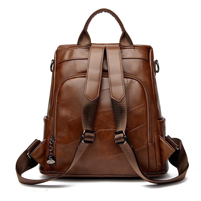Женский рюкзак большой емкости, мягкая кожаная сумка через плечо, школьный рюкзак для школьников, дорожный рюкзак