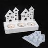 DIY Heart House Candlestick Silicone Mold Window Houses Tea Light Candle Holder Craft Gift Making Resin Gps Molds Home Decor