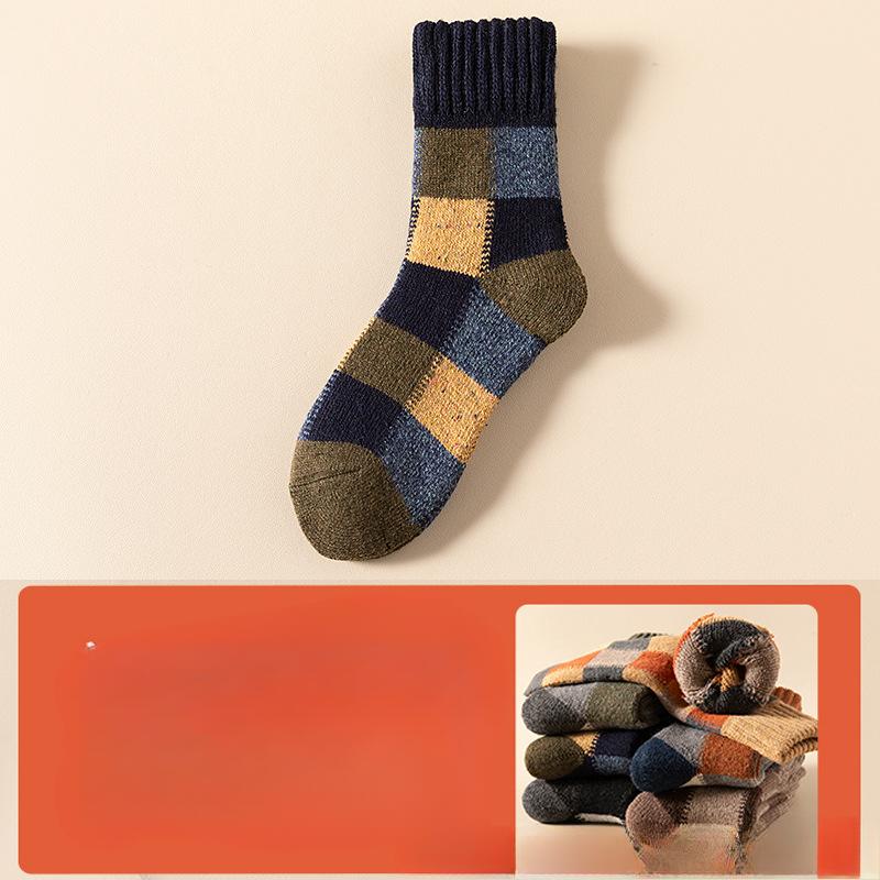 5 пар мужских осенне-зимних толстых и бархатных теплых шерстяных носков Ring Wool Tube Socks