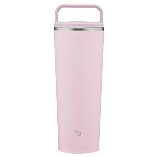Zojirushi Water Bottle Carry Tumbler 400ml Portable Handle Dishwasher Safe Seamless Lid Only 2 Cleaning Points Powdery Pink SX-JS40-PM