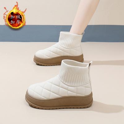 2024 зимние новые зимние ботинки женские хлопковые ботинки на толстой подошве с набивкой и утолщением термо короткие хлопковые ботинки зимние короткие ботинки K2901