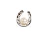 Bijou YASUO Horseshoe Brooch Pearl Fashionable Tuck Pin Brooch One Point Hat Collar Clothes Mother's Day Present Gift