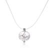 Прозрачная невидимая леска круглый циркон кристалл для женщин очаровывает любовь ожерелье цепочка ключица ювелирные изделия рождественский подарок