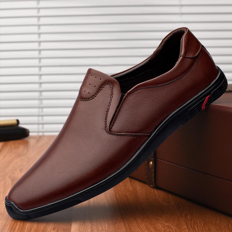 Новые мужские туфли из натуральной кожи, удобные роскошные итальянские мужские мокасины, дышащие туфли-лодочки без застежек, мягкая прогулочная обувь