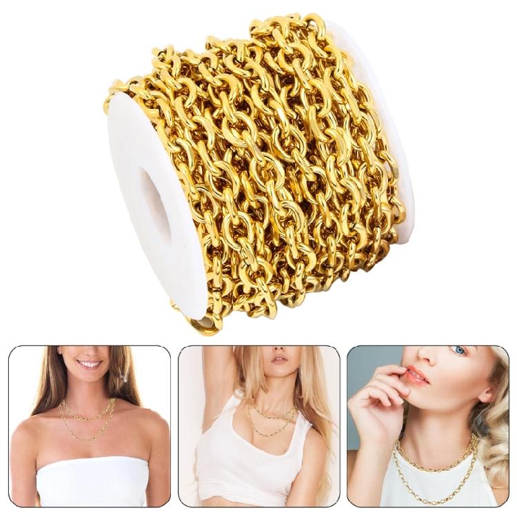 Профессиональная нержавеющая сталь цепь для изготовления ювелирных изделий Роло цепь оптом для ожерелий и браслетов Наборы для ювелирных изделий