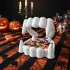 Plastic Bloodsucker Teeth Candy Bowl White Bloodsucker Teeth Desk Ornament  Party
