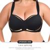 Plus Size Anti-sagging Underwire Push-up Sports Bra for Fat Girls