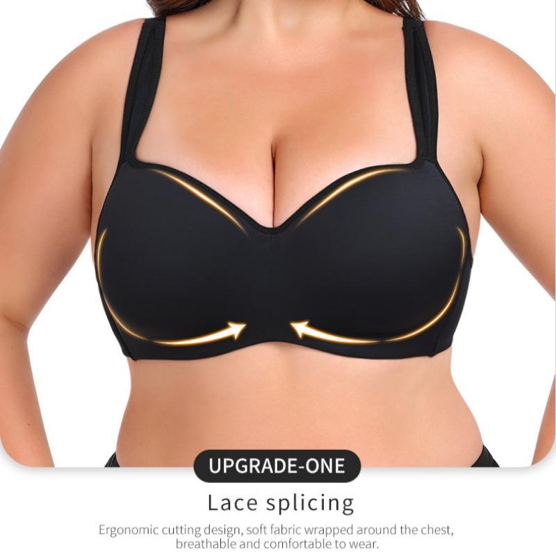 Plus Size Anti-sagging Underwire Push-up Sports Bra for Fat Girls