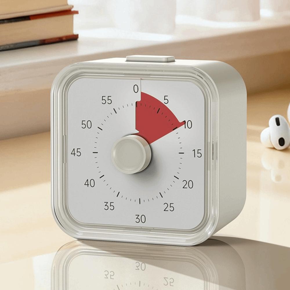 Ultra Silent Visual Timer Round/Square Kitchen Timer Countdown Alarm Clock  Kids Children Reminder