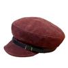 Ангоровая красная замшевая кепка-ньюсбой женская осенне-зимняя британская литературная беретка с небольшим темпераментом шляпа художника