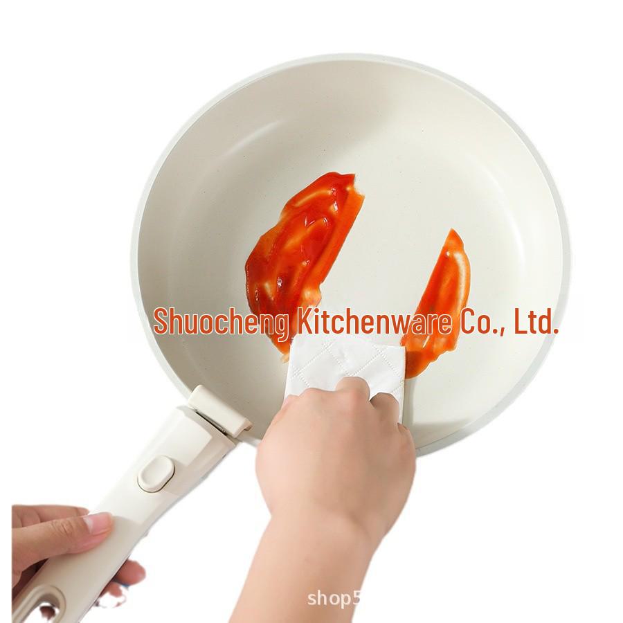 Набор посуды с антипригарным покрытием Cross-Border: Сковороды, кастрюли для супа и тушения со съемной ручкой; Совместимость с газом и индукцией.