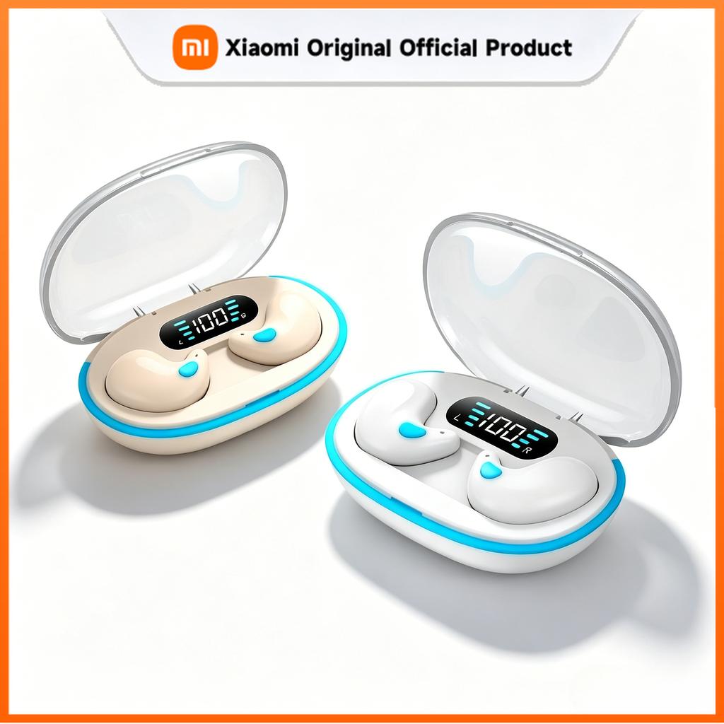 XiaomiUltra Mini Bluetooth 5.3 Sleep Earbuds Comfort Wireless Headphones for Side Sleepers Small Ears Portable In-Ear Audio Headset