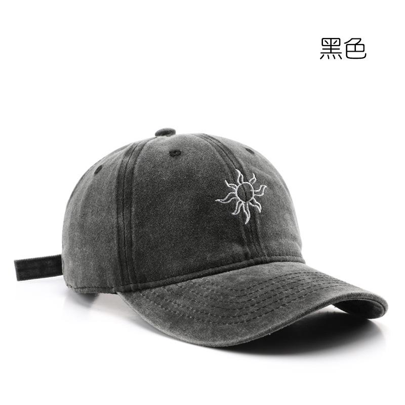 Baseball cap for women, washed and embroidered, with a brim, suitable for outdoor activities, and provides sun protection