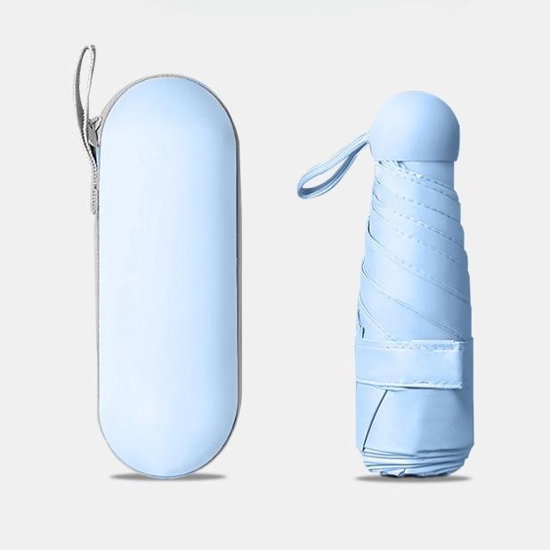 18СМ 6 спиц Легкий Компактный Карманный Зонт с Коробкой для Хранения Складной Дорожный Зонт для Повседневной Жизни Солнечных и Дождливых Дней