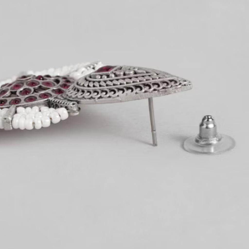 Серьги из оксидированного серебра, ювелирные изделия из серебряного жемчуга, серьги ручной работы, женские модные серьги