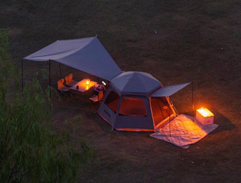 Палатка Blackdog Outdoor шестиугольная быстрораскрывающаяся, с черным покрытием, автоматическим складыванием, портативное укрытие для кемпинга