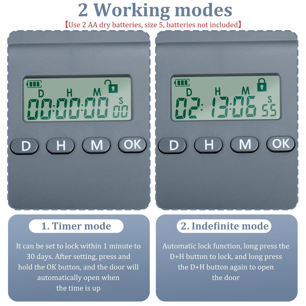 Электронный сейф-контейнер с таймером блокировки времени, многофункциональный, для телефонов, сигарет, личных вещей, файлов, хранения предметов
