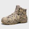 2024 Autumn Men's High-Top Camouflage Hiking Boots: Wear-Resistant, Non-Slip, Height-Enhancing, for Outdoor Training.