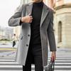 Autumn and Winter Woolen Men's Coat Thickened Single-breasted Nizi Trench Coat
