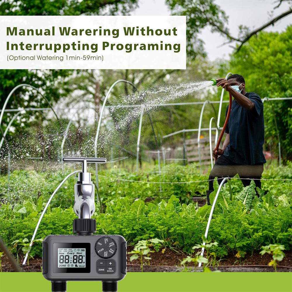 Automatic Water Timer Intelligent Irrigation Watering System Sprinkler Timer Garden Programmer Equipment LCD Display for Lawn