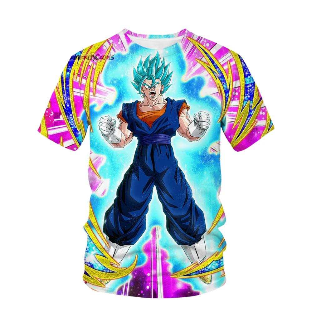 Super Dragon Ball T-shirt Men Pattern Print 3D Summer Short Sleeved T-shirt Top Clothing