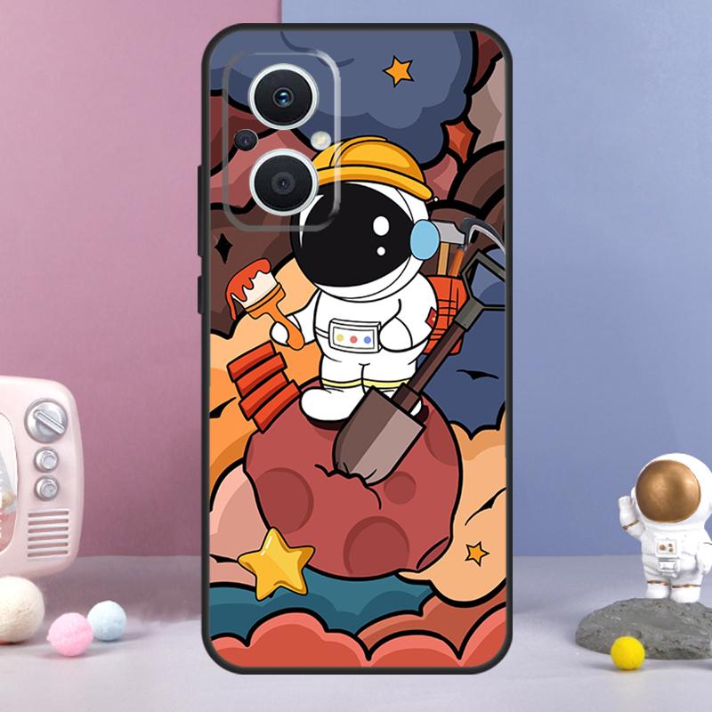 Чехол с астронавтом и космическим кораблем для OPPO Reno 8 Lite 11F 12F 13F 14F 10 11 12 13 14 Pro OPPO Find X9 X5 X6 X8 Pro