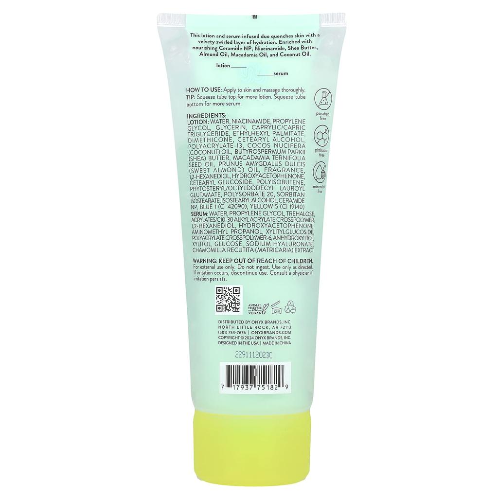 Onyx Professional, Coconut Bliss, Hydrating Body Lotion & Serum Duo, Coconut & Vanilla, 7 Fl Oz (208 Ml)