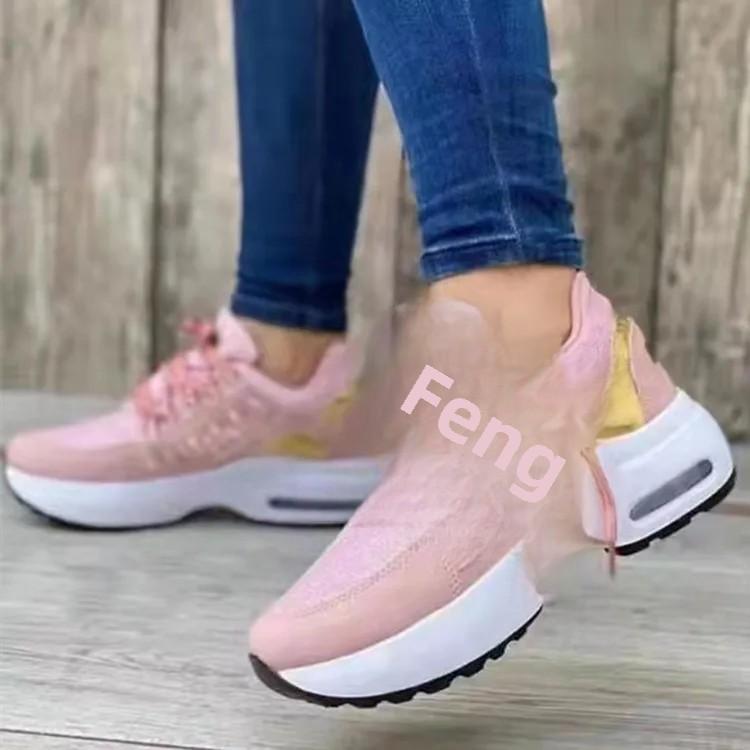 Модные женские кроссовки на вулканизированной платформе, повседневные женские туфли на плоской подошве, сетчатые дышащие кроссовки для бега и ходьбы, массивные летние спортивные туфли
