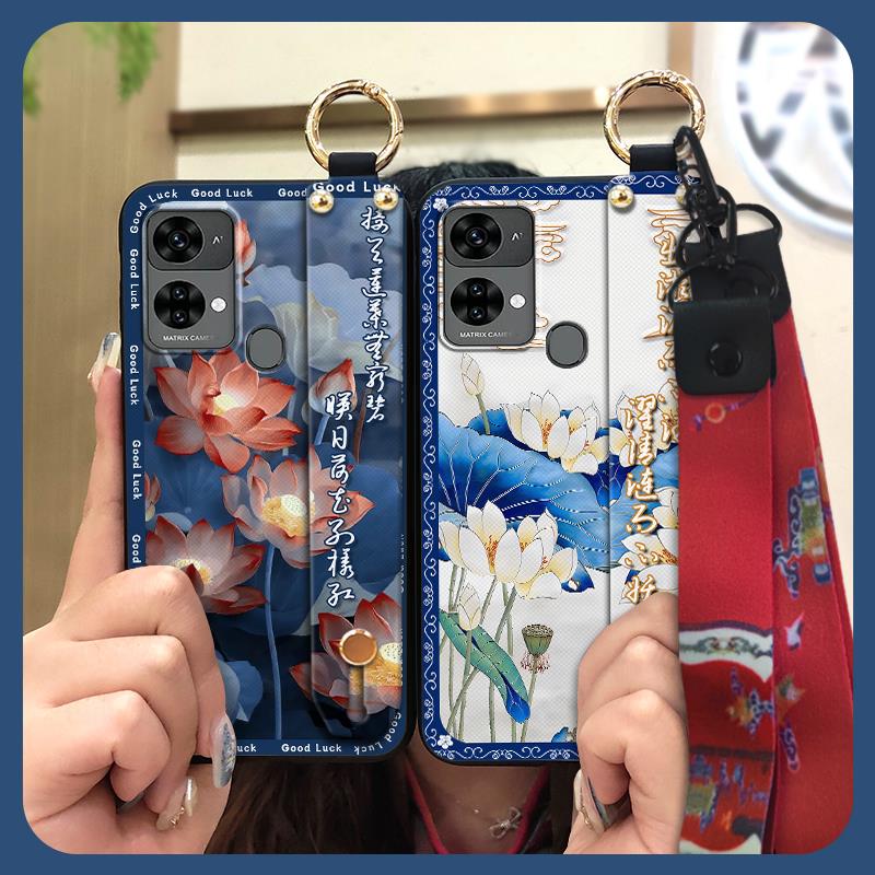 Водонепроницаемый Модный Чехол для Телефона Для Oukitel C33 Защитный Нарукавник для Пожилой Дамы в Китайском Стиле Прочный Ремешок-Кольцо на Запястье